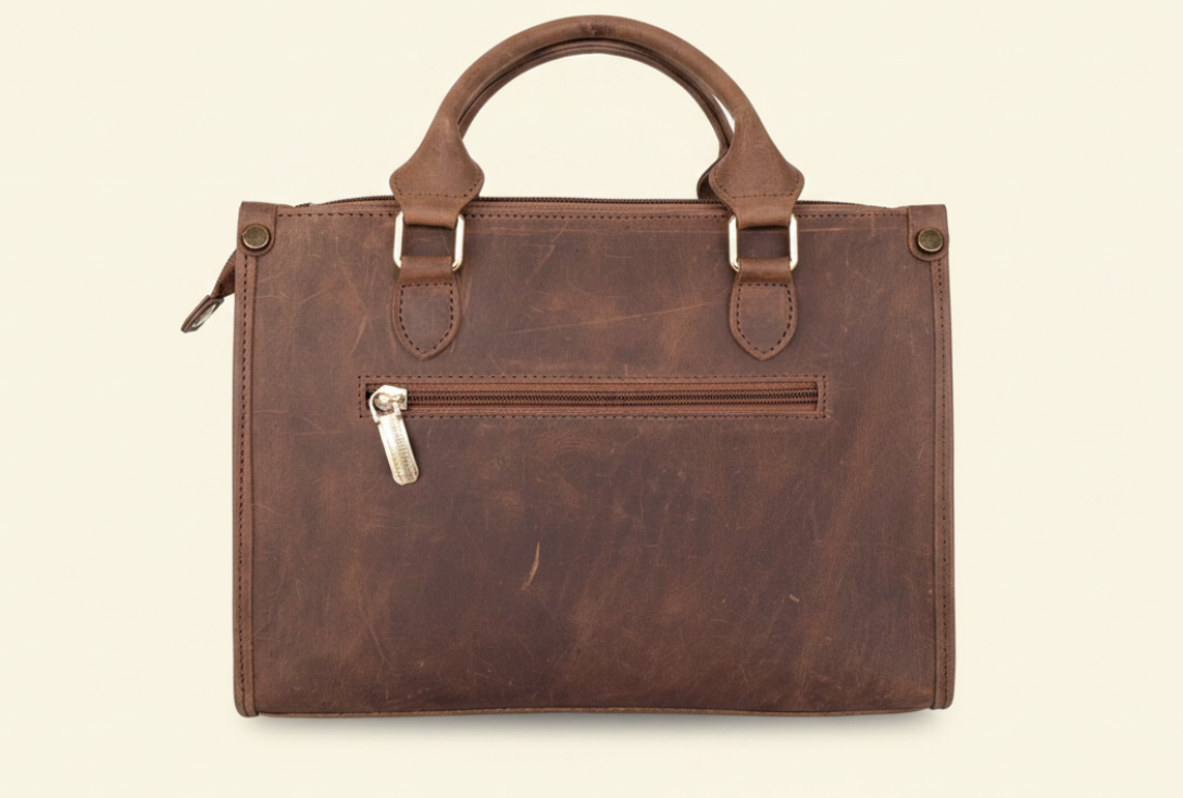 Nomad Satchel – Oil Pull-Up Leather