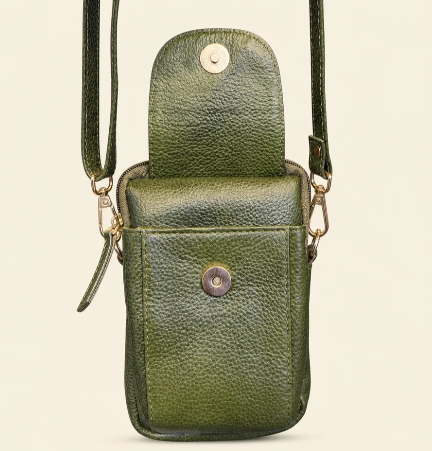 Tan Tales Leather Phone Bag
