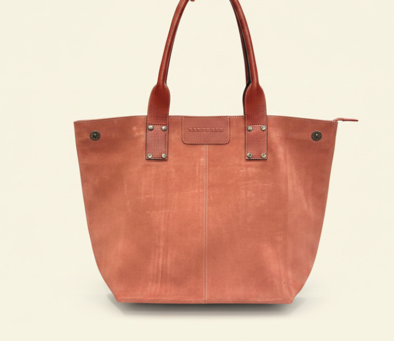 Tan Tales Suede Tote Bag