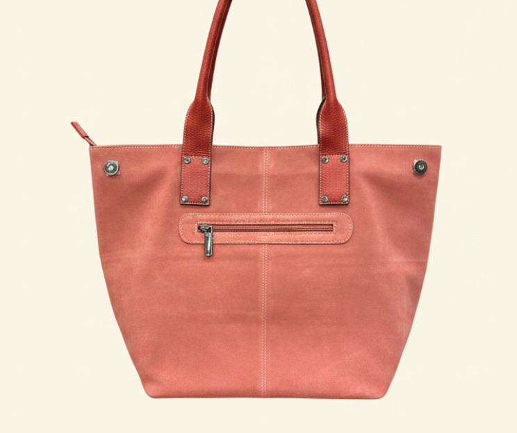 Tan Tales Suede Tote Bag