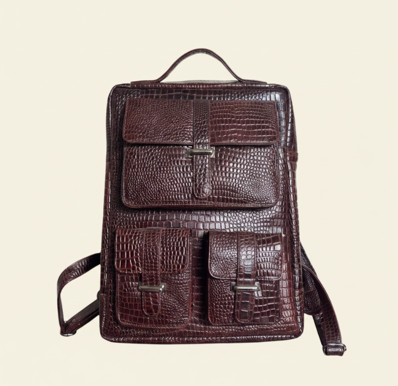 Tan Tales Multi-Pocket Leather Backpack
