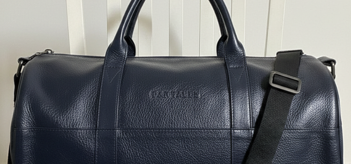 Tan Tales Leather Barrel Duffle