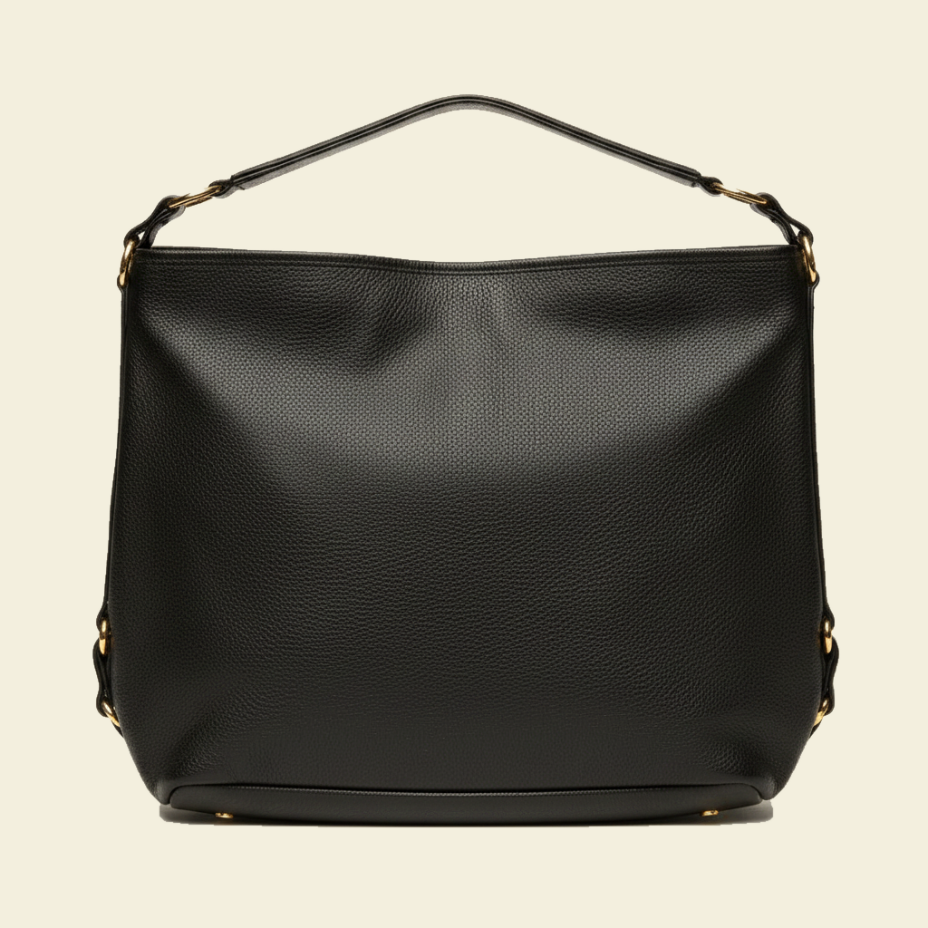 Pebbled Leather Slouch Hobo Bag