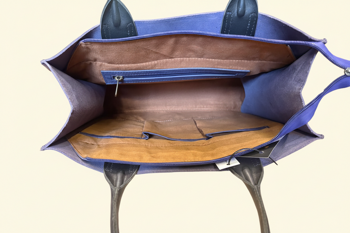 Tan Tales Leather Tote Bag