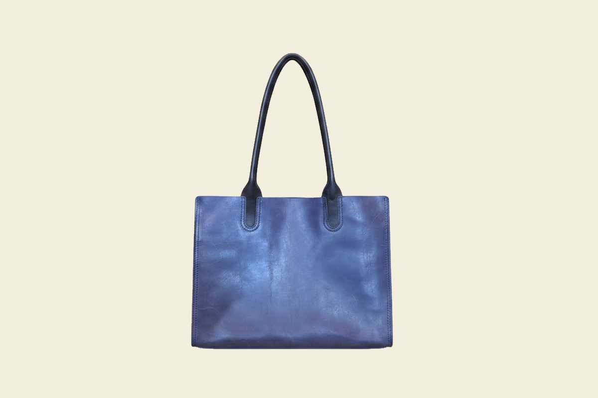 Tan Tales Leather Tote Bag