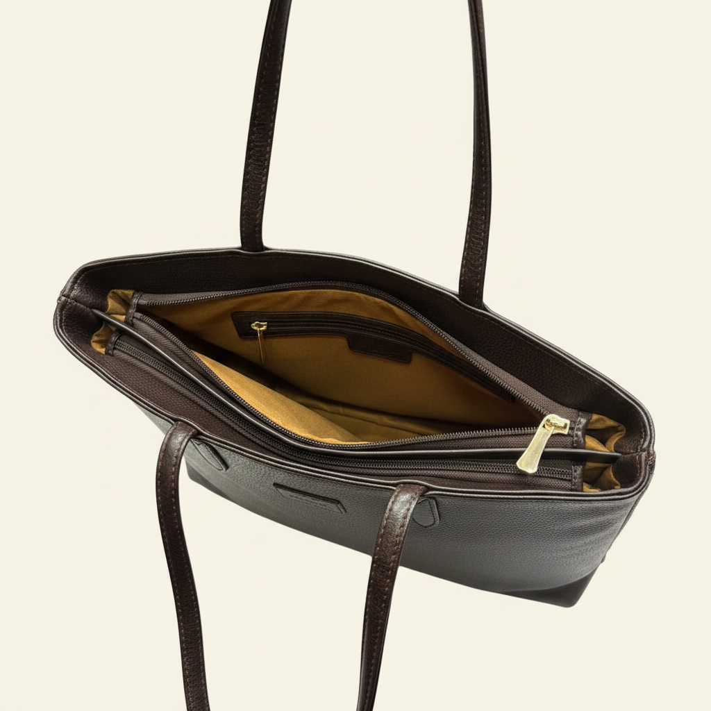 Brown Logo Tote - Interior 2
