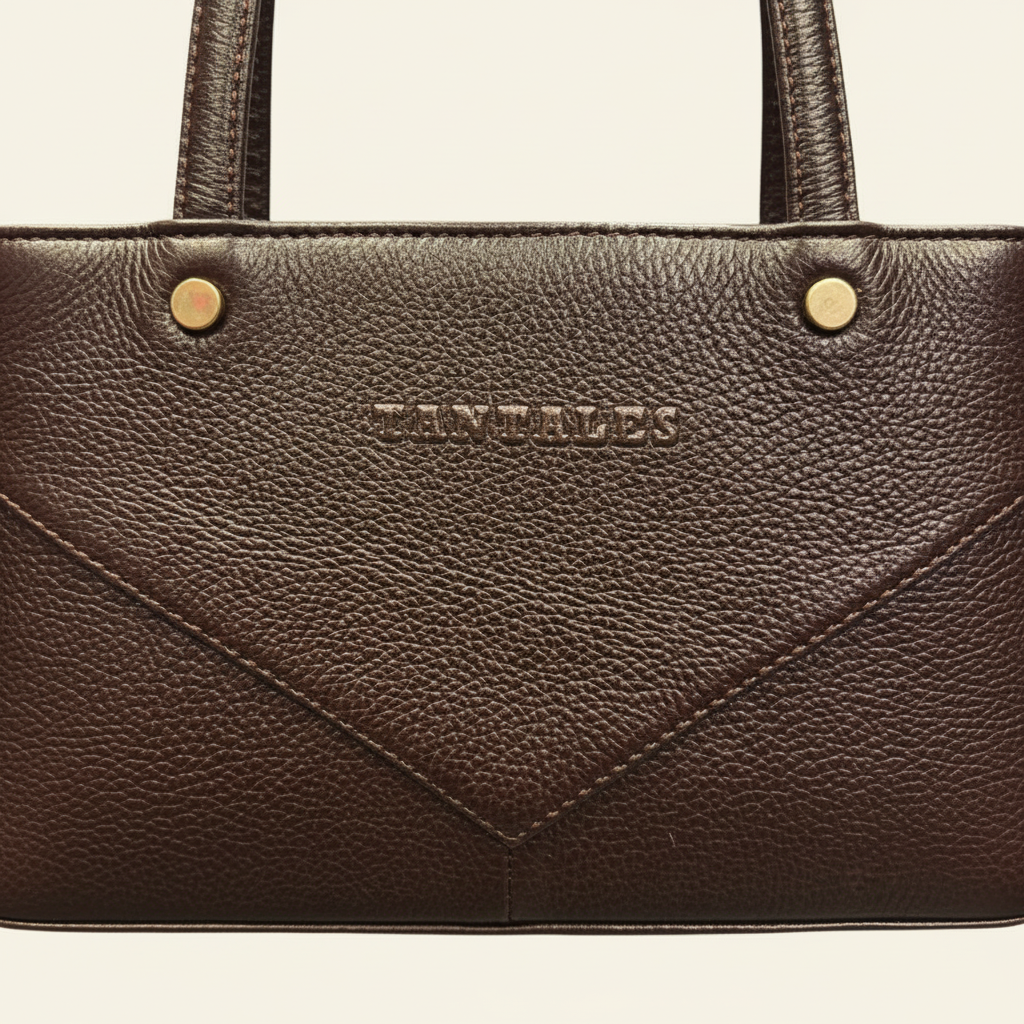 Brown Logo Tote - Logo Detail
