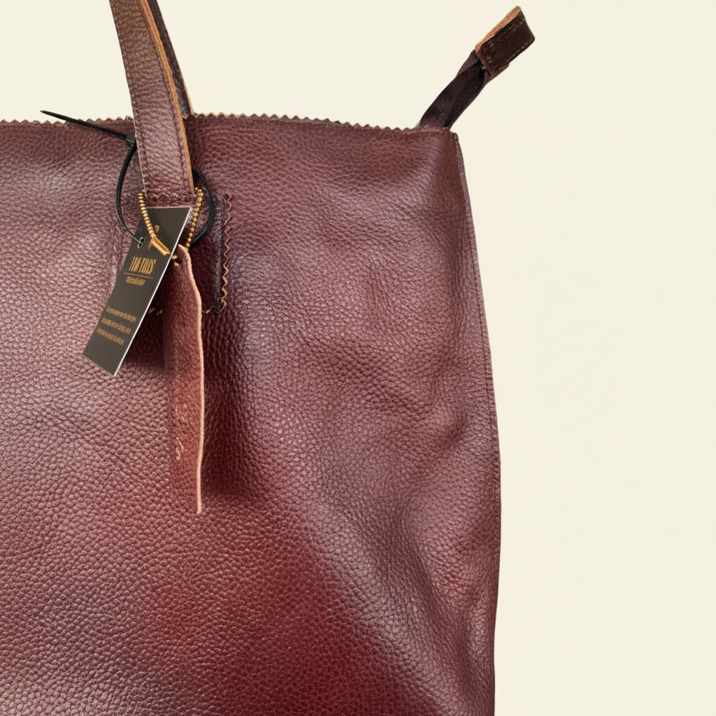 Burgundy Tote - Detail