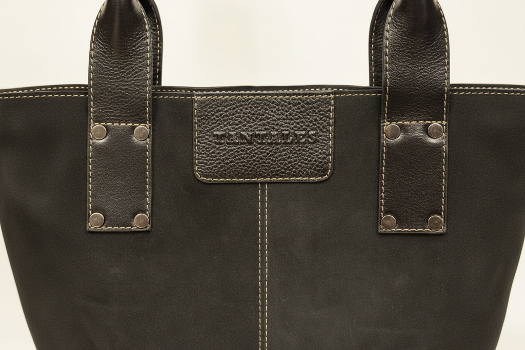 Charcoal Logo Detail – Cream BG
