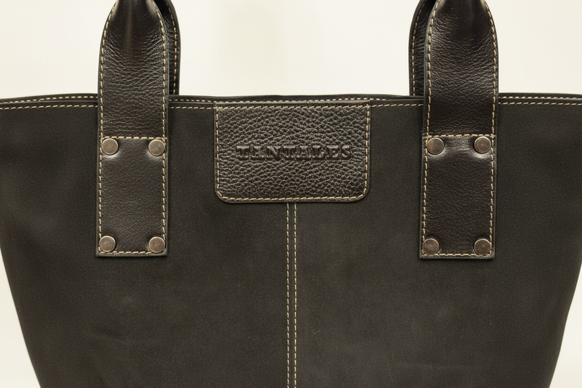 Charcoal Logo Detail – Cream BG