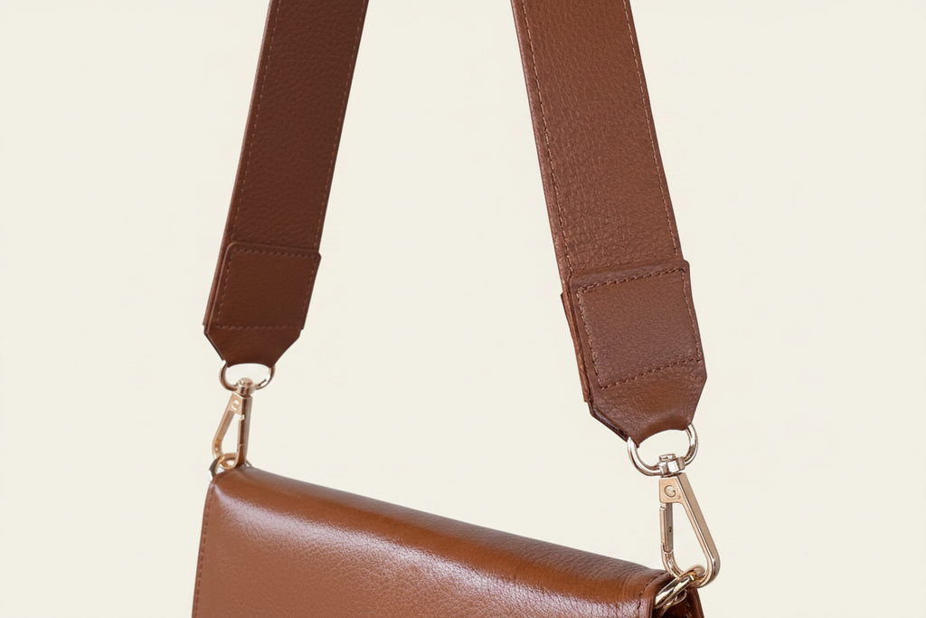 Cognac City Sling - Strap Detail