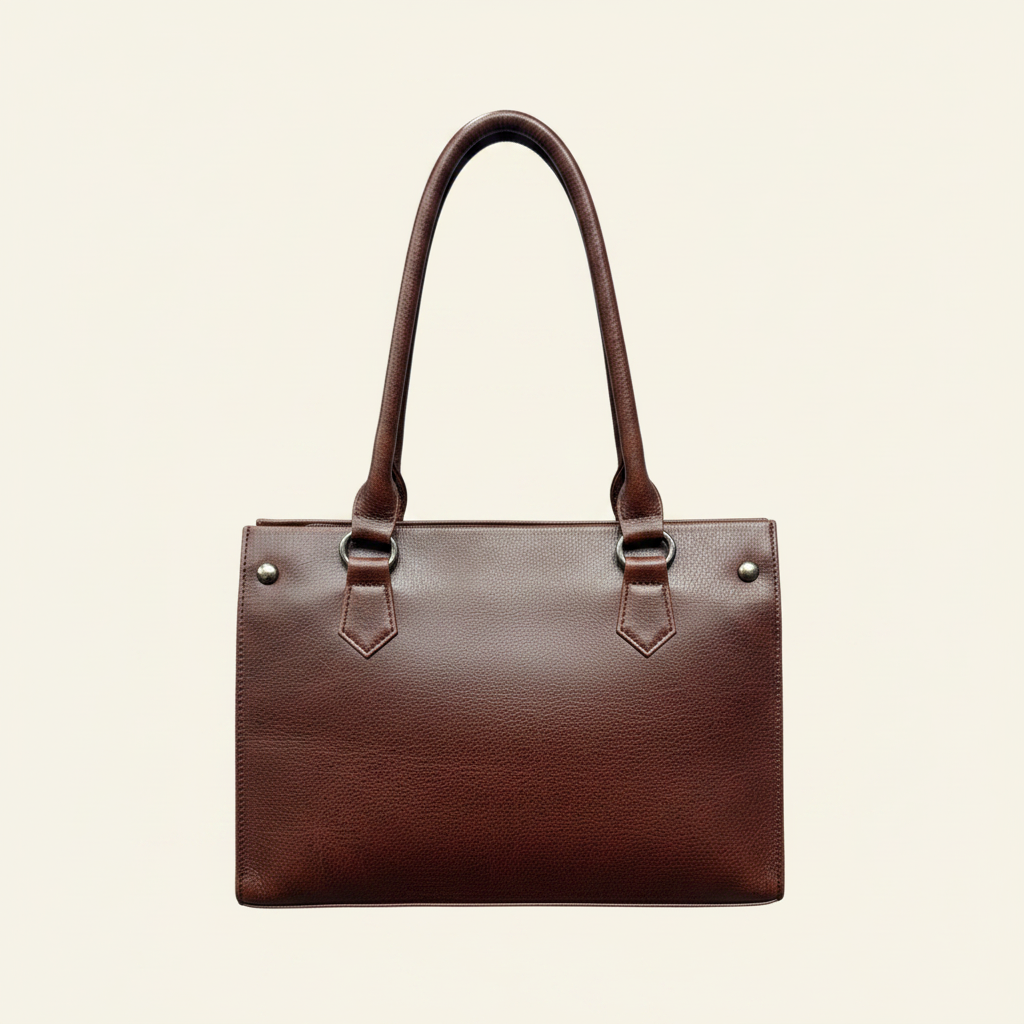 Cognac Tote - Back