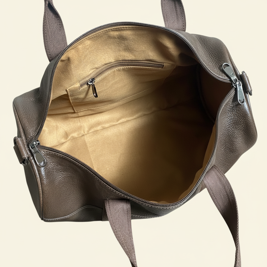Dark Brown Duffle - Interior