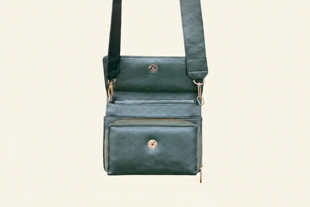 Green Crossbody - Interior