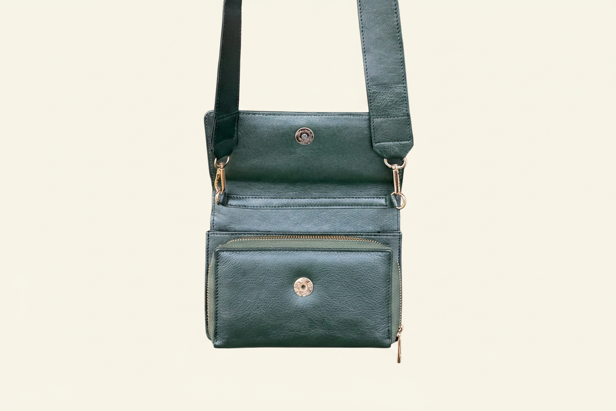 Green Crossbody - Interior