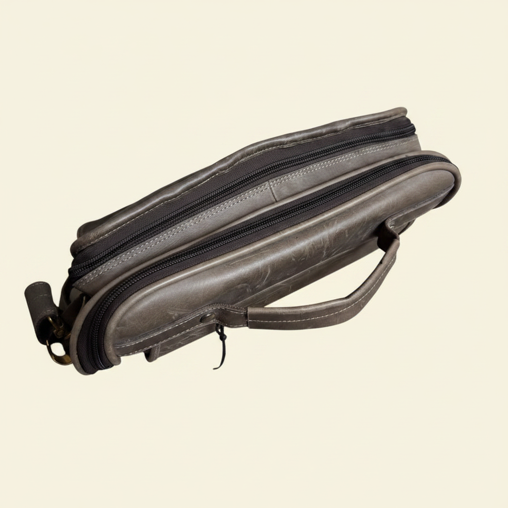 Grey Backpack - Top Edge