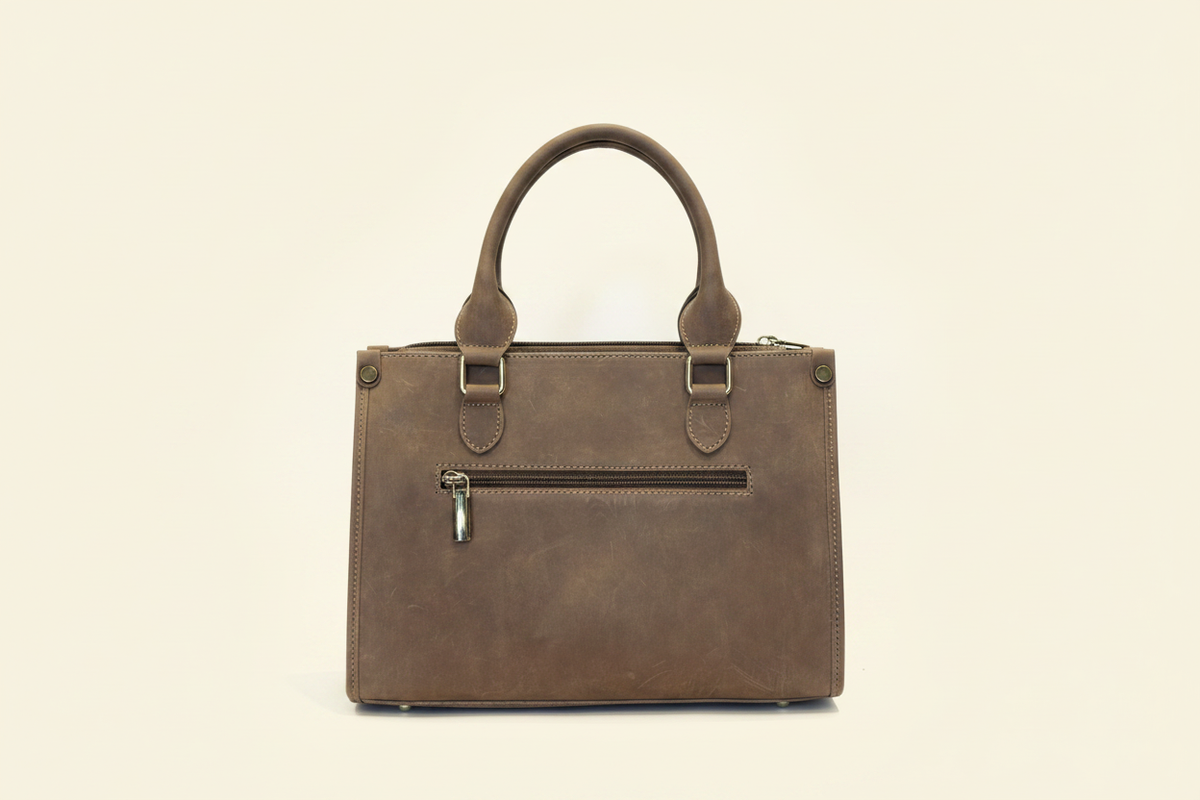 Nomad Satchel Dark Brown - Back
