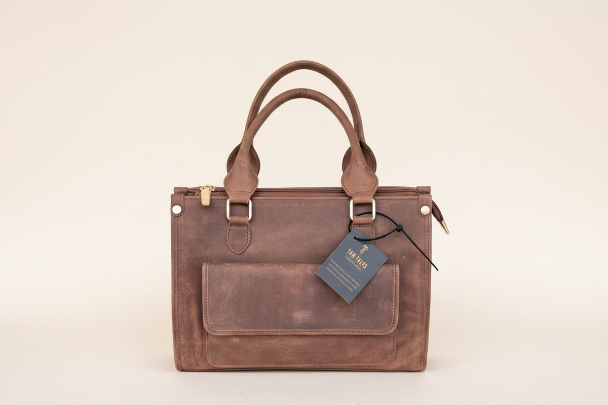 Nomad Satchel – Oil Pull-Up Leather