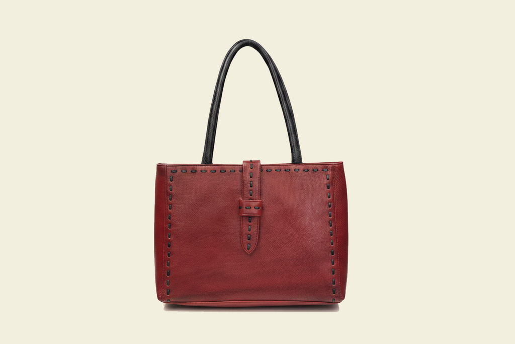 Tan Tales Structured Tote