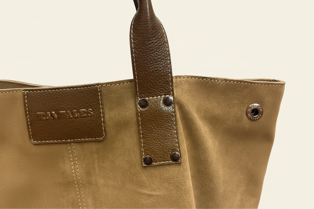 Suede Handle Detail – Cream BG