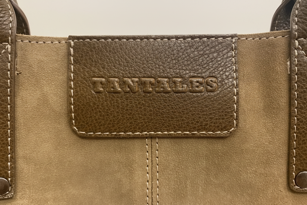 Suede Logo Detail – Cream BG