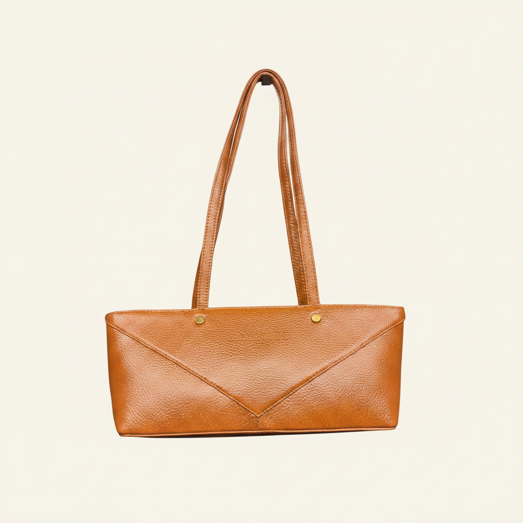 Tan Flat Tote - Front