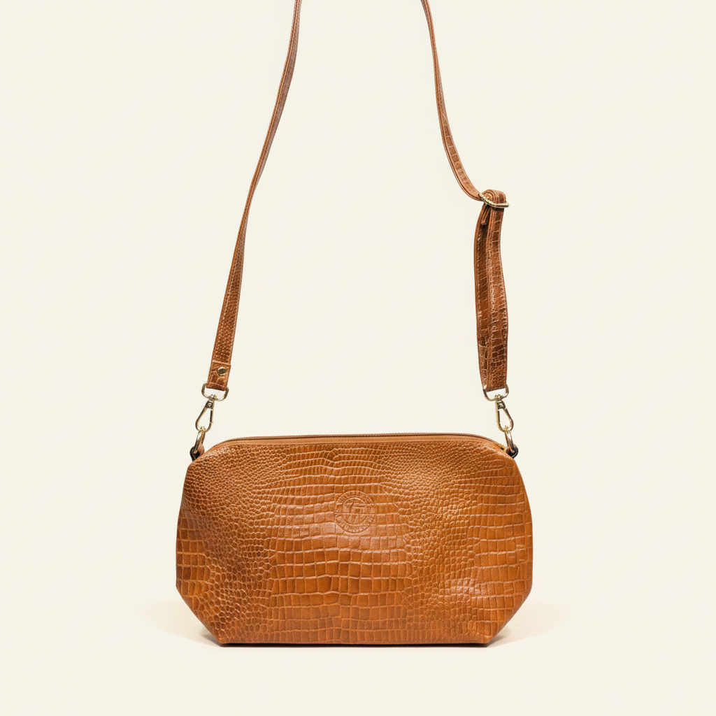 Tan Orange Crossbody - Front