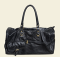 Tan Tales Midnight Leather Duffel Bag