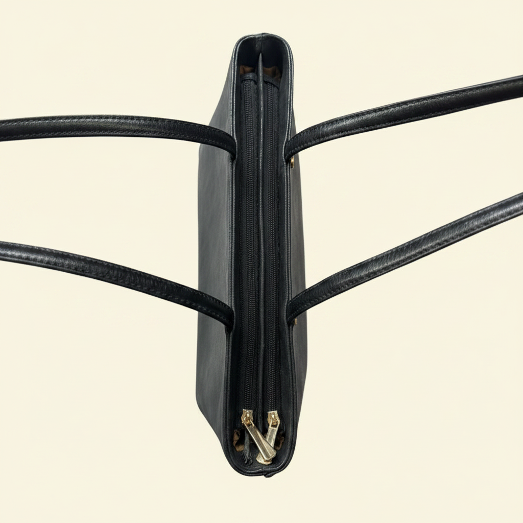 Two-tone Black Tote - Side